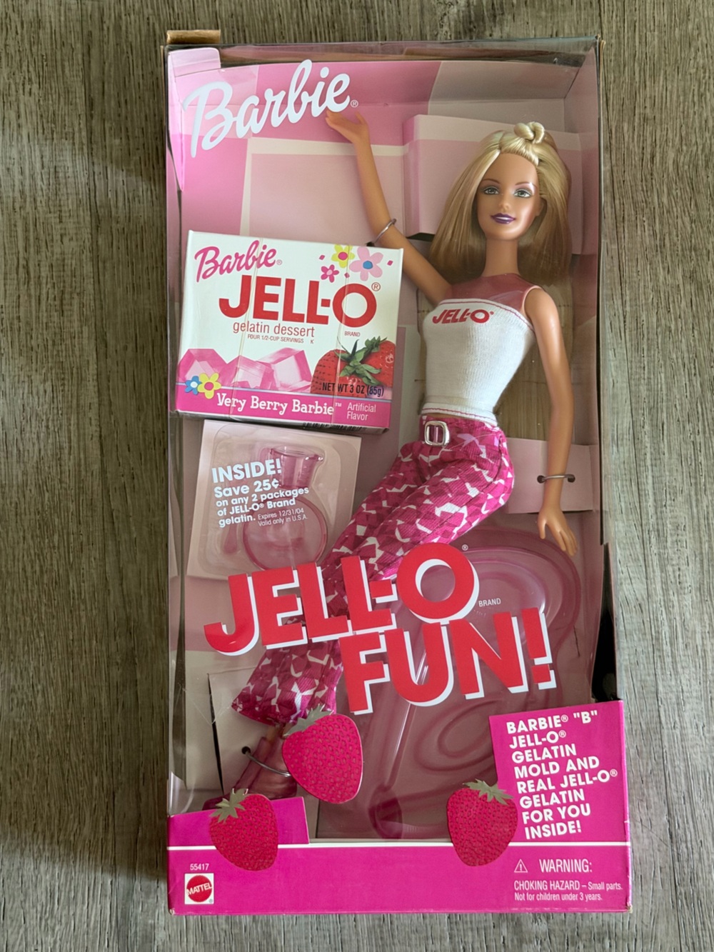 Barbie JELL-O Fun! Pink & White Kitchen Playset Packaging